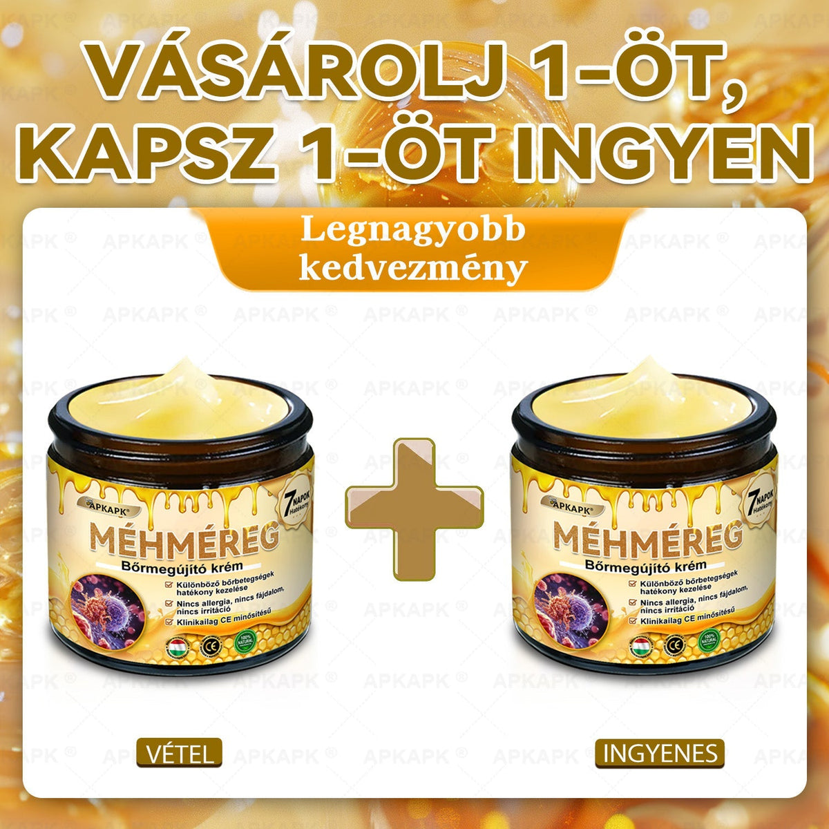 👩‍⚕️👩‍⚕️ 𝐀𝐏𝐊𝐀𝐏𝐊® Természetes Méhméreges Arckrém – gondosan összeállított formula a bőr táplálására, hidratálására és regeneráló ápolására
